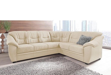 SIT&MORE, sit&more Ecksofa, sit&more Ecksofa »Savona L-Form«, wahlweise mit Bettfunktion, inklusive Federkern, frei im Raum stellbar