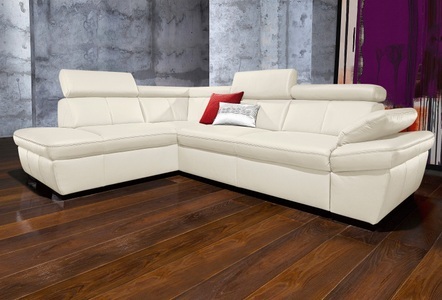 exxpo - sofa fashion, exxpo - sofa fashion Ecksofa, inklusive Kopfteil- und Armteilverstellung, wahlweise mit Bettfunktion und Bettkasten, exxpo - sofa fashion Ecksofa »Salerno, Funktionssofa, hoher Sitzkomfort, Breite 268cm, L-Form« inkl. Kopf- und Armteilverstellung, wahlweise mit Bettfunktion