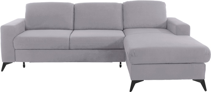 Places of Style Ecksofa »Lolland«, Wahlweise mit Bettfunktion und Bettkasten, Federkern, auch mit abwischbarem Bezug