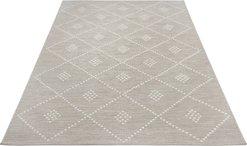 Freundin home collection, freundin Home Collection Designteppich »Kaipa«, rechteckig, 4 mm Höhe, Flachgewebe In und Outdoor geeignet, Makramee Optik, Balkon, Terrasse, Garten, Wohnzimmer, Robust, Pflegeleicht, 