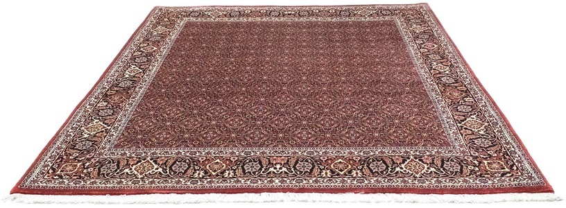 MorgenLand, morgenland Wollteppich »Bidjar Teppich handgeknüpft rot«, quadratisch, 15 mm Höhe, morgenland Wollteppich »Bidjar Teppich handgeknüpft rot«, quadratisch, 15 mm Höhe