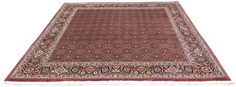 MorgenLand, morgenland Wollteppich »Bidjar Teppich handgeknüpft rot«, quadratisch, 15 mm Höhe, morgenland Wollteppich »Bidjar Teppich handgeknüpft rot«, quadratisch, 15 mm Höhe