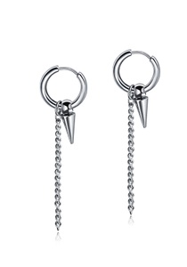 FIRETTI, Firetti Paar Creolen »Kegel«, mit abnehmbaren Einhängern, Firetti Paar Creolen »Schmuck Geschenk Kegel«, Einhänger abnehmbar