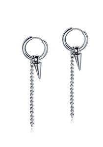 FIRETTI, Firetti Paar Creolen »Kegel«, mit abnehmbaren Einhängern, Firetti Paar Creolen »Schmuck Geschenk Kegel«, Einhänger abnehmbar
