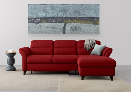 sit&more Ecksofa »Mellum«, inklusive Federkern, wahlweise mit Bettfunktion, Bettkasten und Armteilfunktion
