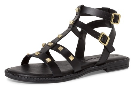 TAMARIS, Tamaris Damen Flache Sandalette Schwarz, Tamaris Damen Flache Sandalette Schwarz