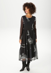 Aniston CASUAL Midikleid, mit grossflächigen Batik-Blüten bedruckt - NEUE KOLLEKTION