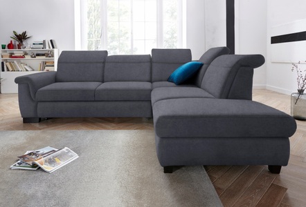 DOMO collection, DOMO collection Ecksofa, DOMO collection Ecksofa »Sully L-Form«, wahlweise mit Bettfunktion und Kopf- bzw. Rückenverstellung