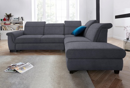 DOMO collection, DOMO collection Ecksofa, DOMO collection Ecksofa »Sully L-Form«, wahlweise mit Bettfunktion und Kopf- bzw. Rückenverstellung