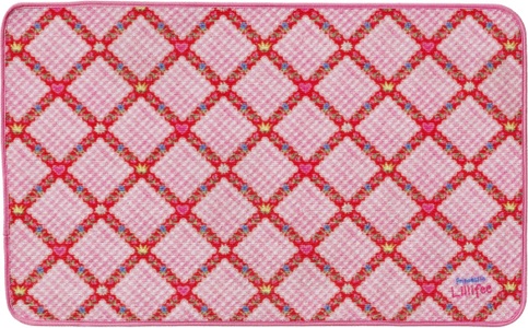 PRINZESSIN LILLIFEE, Fussmatte, Prinzessin Lillifee, »LI-104«, rutschhemmend beschichtet, Prinzessin Lillifee Fussmatte »LI-104«, rechteckig, 2 mm Höhe, Schmutzfangmatte, bedrucktes Flachgewebe, kariert, Kinderzimmer