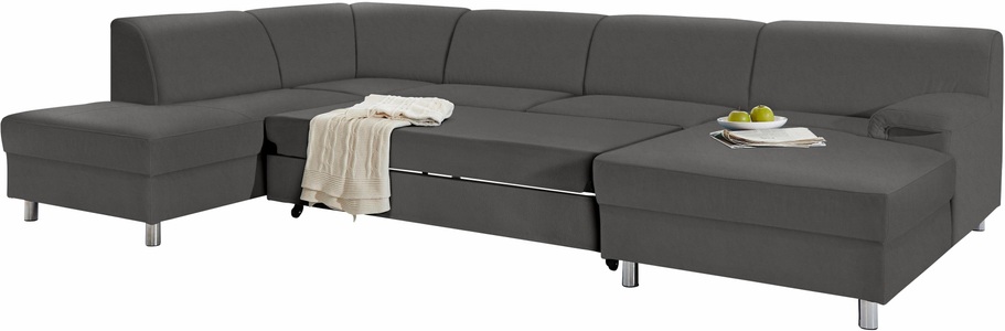 INOSIGN, INOSIGN Wohnlandschaft, wahlweise mit Bettfunktion, Home affaire Wohnlandschaft »Jamie, zeitloses Design, fester Sitzkomfort, viel Platz, U-Form« wahlweise mit Bettfunktion