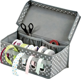 Zeller Present, Zeller Present Aufbewahrungsbox, Zeller Present Aufbewahrungsbox, (Geschenkband-Organizer, aus Polyester
