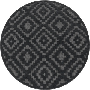 PACO HOME, Paco Home Teppich »Livorno 672«, rund, Uni-Farben, Scandi, Rauten Muster, Hoch-Tief Effekt, Outdoor geeignet, Paco Home Teppich »Livorno 672«, rund, 14 mm Höhe, Uni-Farben, Scandi, Rauten Muster, Hoch-Tief Effekt, Outdoor geeignet