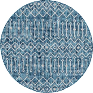 Myflair Möbel & Accessoires, Myflair Möbel & Accessoires Teppich »Outdoor Crosses«, rund, 4 mm Höhe, In- und Outdoor geeignet, ideal im Wohnzimmer & Schlafzimmer, Myflair Möbel & Accessoires Teppich »Outdoor Crosses«, rund, 4 mm Höhe, Flachgewebe, Rauten Muster, In- und Outdoor geeignet
