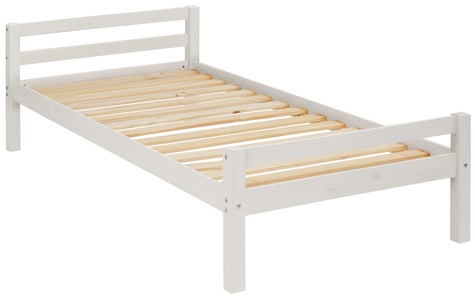 LÜTTENHÜTT, Lüttenhütt Kinderbett »Alpi«, Einzelbett aus schönem massivem Kiefernholz, inklusive Lattenrost, in verschiedenen Farbvarianten enthältlich, Liefefläche 90x200 cm, Lüttenhütt Kinderbett »Alpi«, Einzelbett aus schönem Kiefernholz, Lattenrost, Liegefläche 90x200 cm