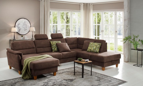 Home affaire Wohnlandschaft »Palmera«, Federkern, wahlweise mit Bettfunktion und mit/ohne Stauraum