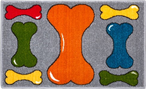 Hanse Home, HANSE Home Fussmatte »Bright Bones«, rechteckig, 9 mm Höhe, Weicher Flor, Farbenfrohes Design, Türvorleger, strapazierfähig, pflegeleicht, eingangsbereich, HANSE Home Fussmatte »Bright Bones, Türmatte«, rechteckig, 9 mm Höhe, Farbenfrohes Design, Türvorleger, strapazierfähig, pflegeleicht