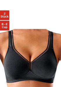 PETITE FLEUR, PETITE FLEUR T-Shirt-BH, petite fleur T-Shirt-BH Packung, 2 Stück, ohne Bügel aus Baumwolle, Basic Dessous