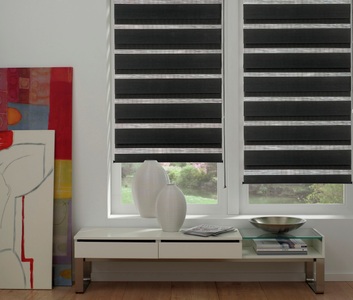 MY HOME, my home Doppelrollo »Duo Klemmrollo«, Lichtschutz, ohne Bohren, freihängend, GARDINIA Rollo »NoName Easyfix 75 x 150 cm, Schwarz«