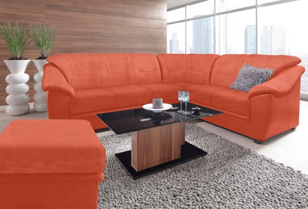 SIT&MORE, sit&more Ecksofa, sit&more Ecksofa »Savona L-Form«, wahlweise mit Bettfunktion, inklusive Federkern, frei im Raum stellbar
