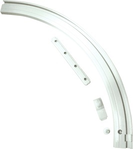 Gardinia, GARDINIA Gardinenschiene »Rundbogen«, 1 läufig-läufig, Fixmass, Serie Aluminium-Vorhangschiene, 