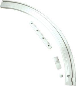 Gardinia, GARDINIA Gardinenschiene »Rundbogen«, 1 läufig-läufig, Fixmass, Serie Aluminium-Vorhangschiene, 