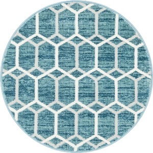 Myflair Möbel & Accessoires, Myflair Möbel & Accessoires Teppich »Titan Trellis«, rund, 13 mm Höhe, Myflair Möbel & Accessoires Teppich »Titan Trellis«, rund, 13 mm Höhe, Kurzflor, gewebt, modernes geometrisches Design