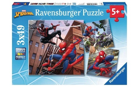 Ravensburger, Ravensburger Spider-Man beschützt die Stadt, Puzzle SPIDER-MAN BESCHÜTZT DIE STADT 3x49-teilig