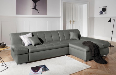 DOMO collection, DOMO collection Ecksofa, DOMO collection Ecksofa »Mona L-Form«, wahlweise mit Bettfunktion