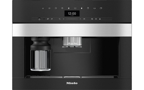 MIELE, Miele Einbau-Kaffeevollautomat CVA 7440, 60 cm, Edelstahl, Bohnensystem, OneTouch, EasyClick-Milksystem, BrilliantLight, Miele CVA 7440-60 Kaffeemaschine Einbau Edelstahl