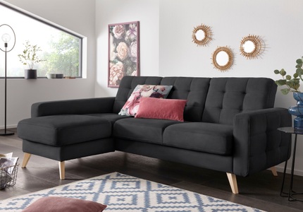 exxpo - sofa fashion, exxpo - sofa fashion Ecksofa, exxpo - sofa fashion Ecksofa »Nappa, kompakt und komfortabel, bequem, zeitloses Design, L-Form« tolle Detailverarbeitung, inkl. Bettfunktion und Bettkasten