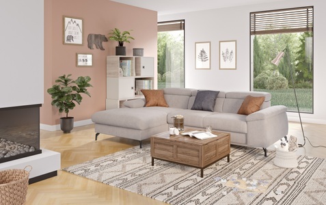 Cotta, COTTA Ecksofa »Kitty L-Form«, Modern, L-Form, Bodenfreiheit 12,5 cm, COTTA Ecksofa »Kitty L-Form, B: 242 cm« mit Kopfteilverstellung, optional Bettfunktion & Bettkasten