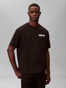 CALVIN KLEIN JEANS, Calvin Klein Jeans T-Shirt "VERT LOGO GRAPHIC CREW" Regular fit mit Markenprint