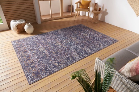 NOURISTAN, NOURISTAN Outdoorteppich »Sues«, rechteckig, 3 mm Höhe, In- und Outdoor, Faltbar und Waschmaschinenfest, geeignet für Fussbodenheizung, strapazierfähig, robust, pflegeleicht, ringsum gekettelt, kräftige Farben, NORTHRUGS Teppich »Sues«, rechteckig, 3 mm Höhe, In-& Outdoor, Läufer, Wetterfest, Balkon, Wohnzimmer, Orient