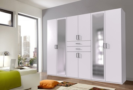 Modern Living, Drehtürenschrank Dillingen Weiss, Drehtürenschrank Dillingen Weiss