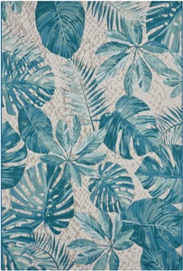 Hanse Home, HANSE Home Outdoorteppich »Tropical Leaves«, rechteckig, 3 mm Höhe, strapazierfähig, robust, pflegeleicht, fussbodenheizungsgeeignet, HANSE Home Outdoorteppich »Tropical Leaves«, rechteckig, 3 mm Höhe, In-& Outdoor, Teppich, Wetterfest, Balkon, Garten, Wohnzimmer, Floral