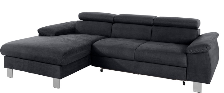 COTTA Ecksofa »Komaris«, mit Kopf- bzw. Rückenverstellung, wahlweise mit Bettfunktion, Bettkasten und RGB-LED-Beleuchtung