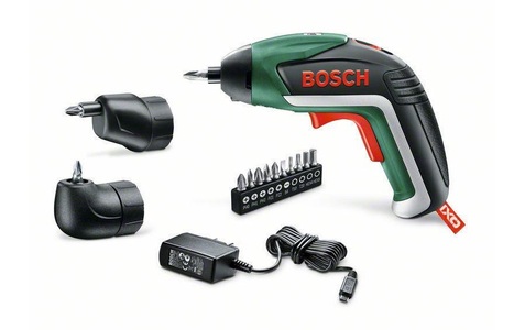 Bosch, Akkuschrauber-Set IXO V/ 3,6V Li-Ion, Bosch Akkuschrauber IXO Full Set mit Winkelaufsatz und Exzenteraufsatz | 3.6 V | 1.5 Ah