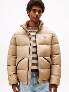Tommy Jeans Steppjacke »VAIL PUFFER«, ohne Kapuze, Daunenjacke, Übergangsjacke Regular fit mit Rundhalsausschnitt