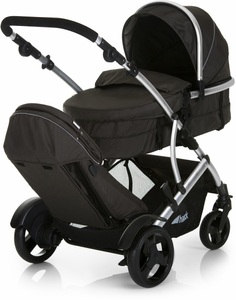 Hauck, HAUCK Geschwisterwagen Duett 2 2018 black, Hauck Geschwisterwagen »Duett 2 Blac«, 36 kg