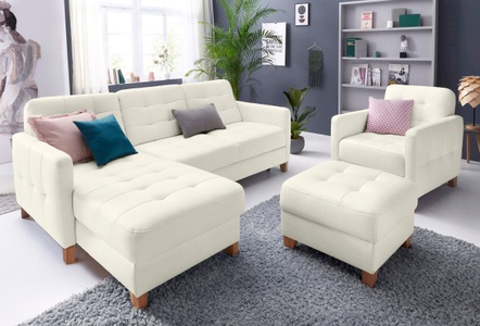 exxpo - sofa fashion, exxpo - sofa fashion Ecksofa, wahlweise mit Bettfunktion, exxpo - sofa fashion Ecksofa »Elio, kompakt, bequem & zeitloses Design, Breite 217cm, L-Form« wahlweise mit Bettfunktion