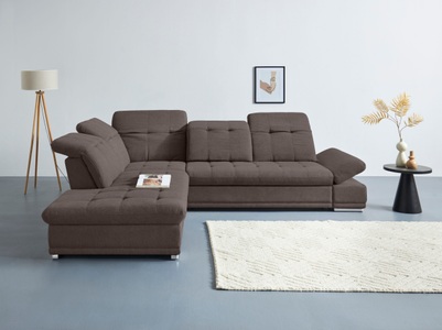 COTTA Ecksofa »Holiday L-Form«, Sitztiefenverstellung, wahlweise mit Bettfunktion inkl. Bettkasten