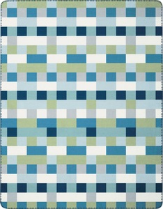 biederlack, Biederlack Jacquard Wohndecke Swimming Pool, BIEDERLACK Wohndecke »Swimming Pool«, mit farbenfrohem Karo, Kuscheldecke