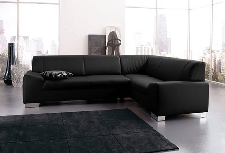 DOMO collection, DOMO collection Ecksofa, DOMO collection Ecksofa »Alisson, zeitlose Optik, flache Armlehnen, L-Form«, wahlweise mit Bettfunktion