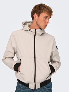 ONLY & SONS, ONLY & SONS Softshelljacke "ONSBOWIE SOFTSHELL BOMBER NOOS" mit Kapuze