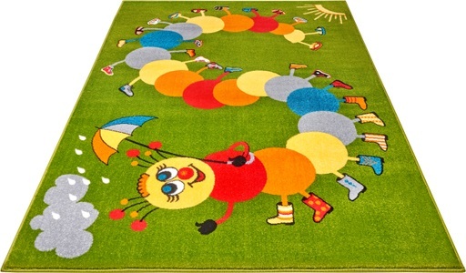Hanse Home, HANSE Home Teppich »Weather Bug«, rechteckig, 9 mm Höhe, Weicher Flor, Farbenfrohes Design, Kinderzimmer, Spielunterlage, Tiere, strapazierfähig, pflegeleicht, HANSE Home Teppich »Weather Bug«, rechteckig, 9 mm Höhe, Farbenfrohes Design, Spielunterlage, Tiere