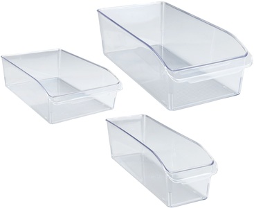 Wenko, WENKO Aufbewahrungssystem, (Set, 3 tlg.), Kühlschrank-Organizer, WENKO Aufbewahrungssystem »Kühlschrank-Organizer-Set«, (Set, 3 tlg.), Boxen für Vorräte & Lebensmittel, für Kühlschrank & Vorratsschrank