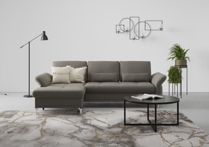 INOSIGN, INOSIGN Ecksofa »Palm Beach«, Federkern, mit Sitztiefenverstellung, wahlweise mit Bettfunktion, Bettkasten und Armteilverstellung, INOSIGN Ecksofa »Palm Beach L-Form«, Federkern, mit Sitztiefenverstellung, wahlweise mit Bettfunktion