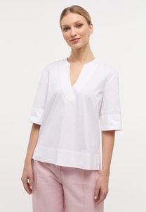 Eterna, KURZARM BLUSE 1863 BY ETERNA - PREMIUM POPELINE WEISS UNIFARBEN, Eterna Longbluse »LOOSE FIT«