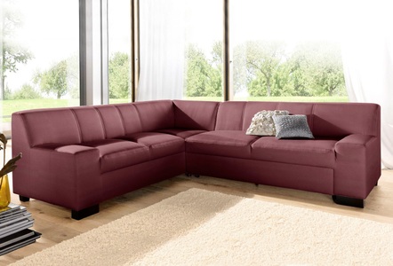 DOMO collection, DOMO collection Ecksofa, DOMO collection Ecksofa »Norma Top, elegant und modern, flache Armlehnen, L-Form«, wahlweise mit Bettfunktion
